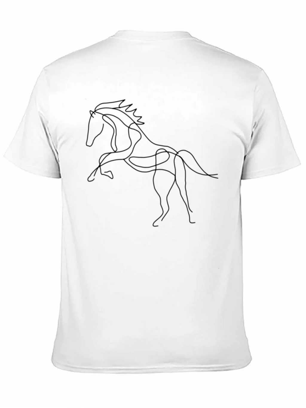 Black Horse Line Art Graphic Tee - Stylish Minimalist Design product image 10