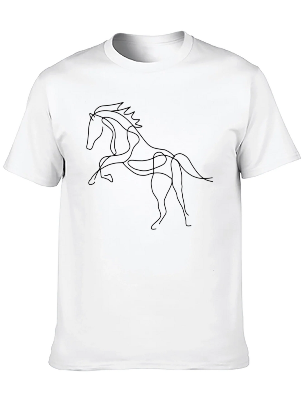 Black Horse Line Art Graphic Tee - Stylish Minimalist Design product image 9