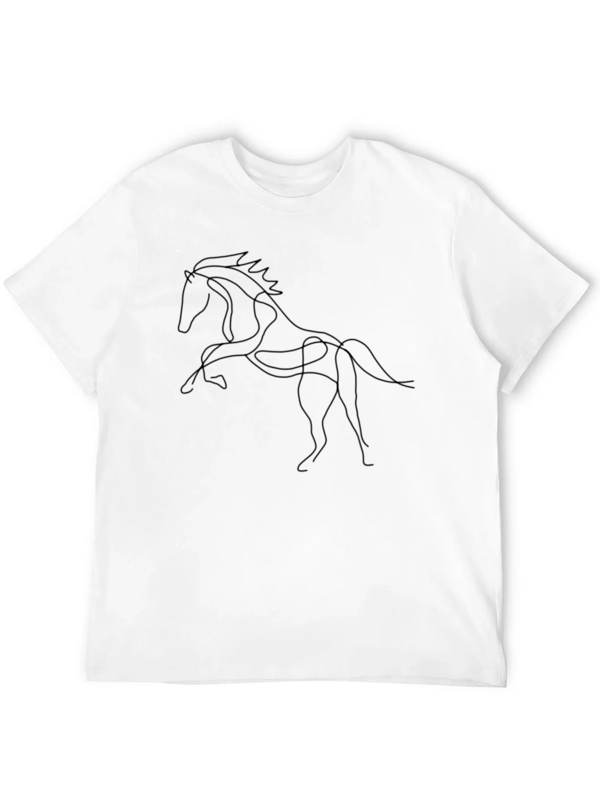 Black Horse Line Art Graphic Tee - Stylish Minimalist Design product image 11
