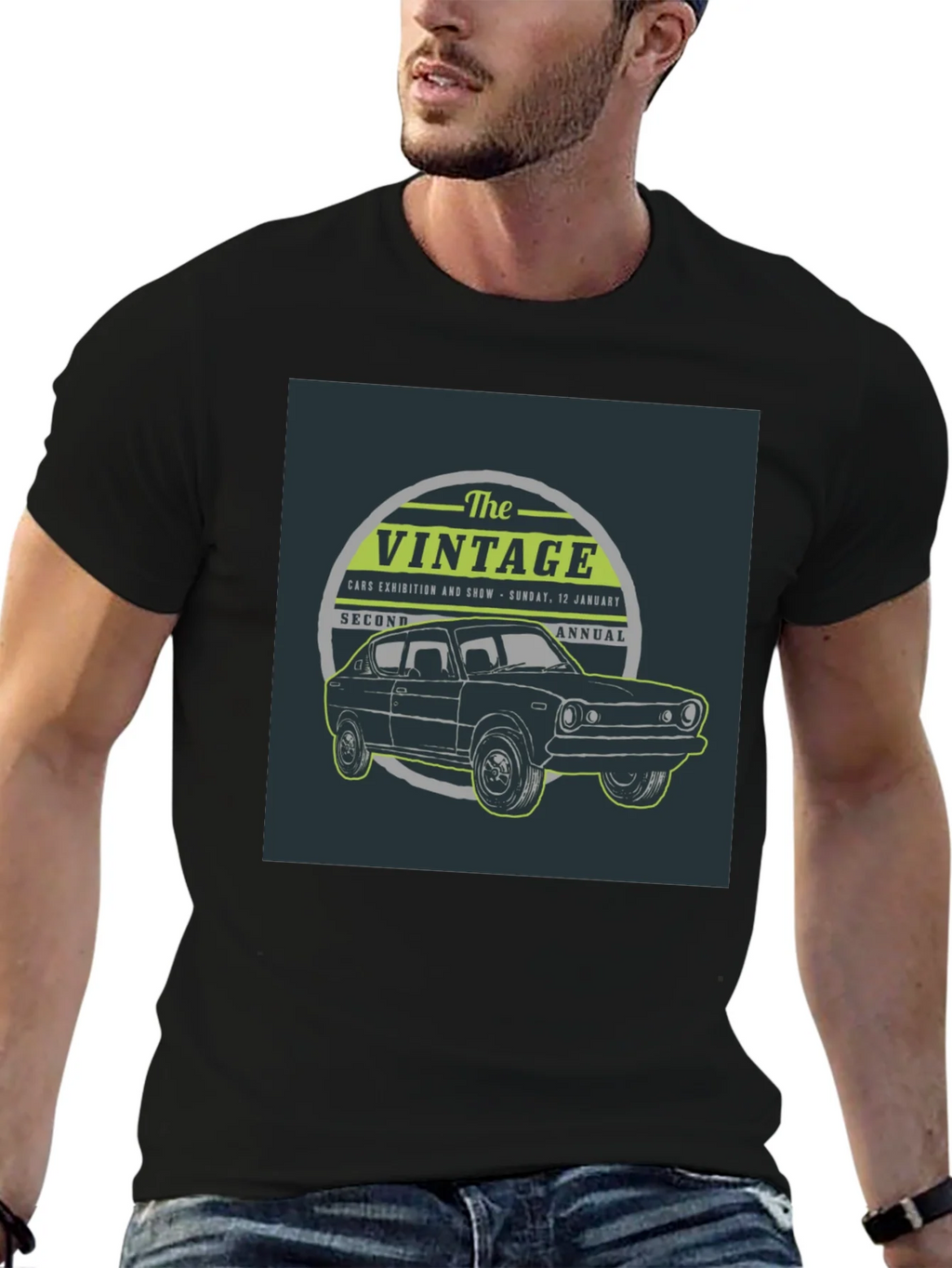 Vintage Car Show T-Shirt - Black product image 6