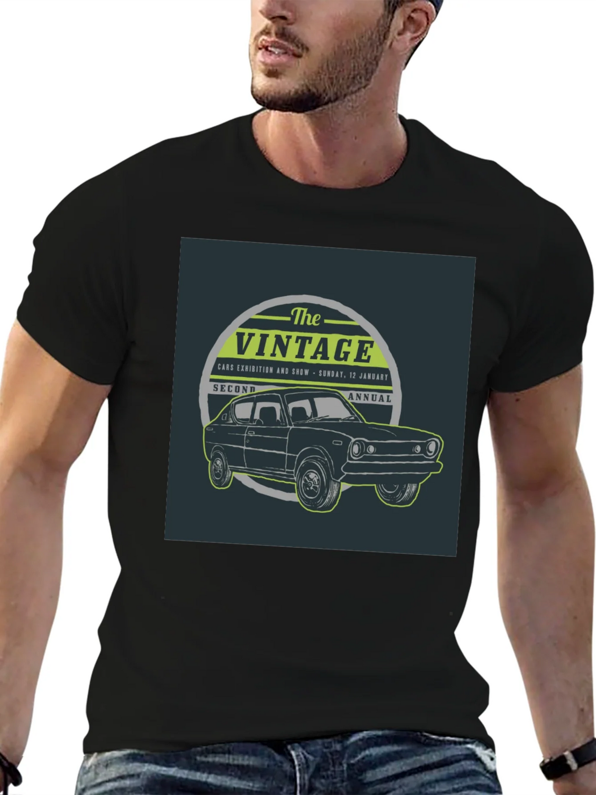 Vintage Car Show T-Shirt - Black product image 6