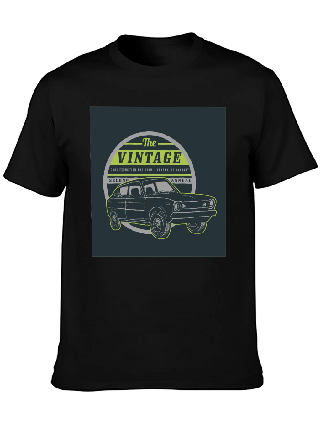 Vintage Car Show T-Shirt - Black product image 3