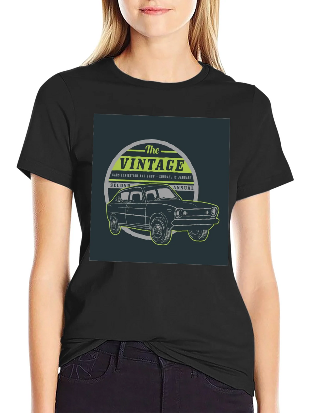 Vintage Car Show T-Shirt - Black product image 2