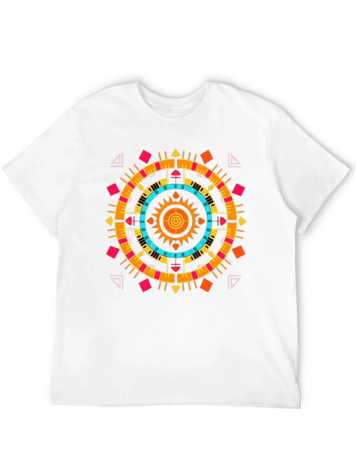 Geometric Aztec Print Tee - Stylish Black Cotton T-Shirt product image 11