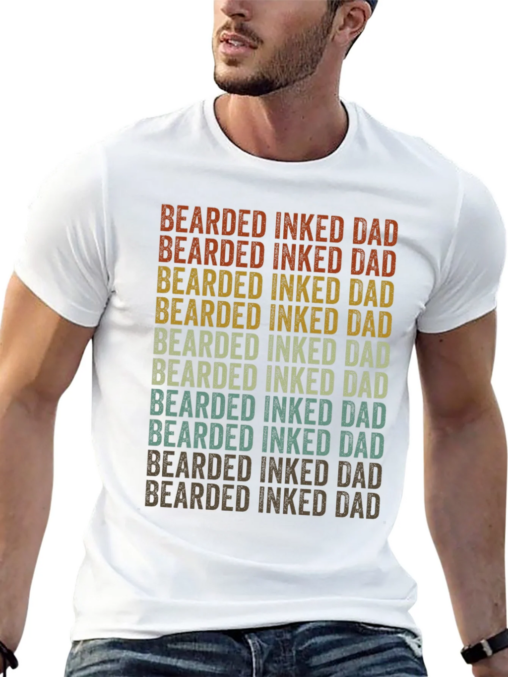 Bearded Inked Dad Graphic Tee product image 12