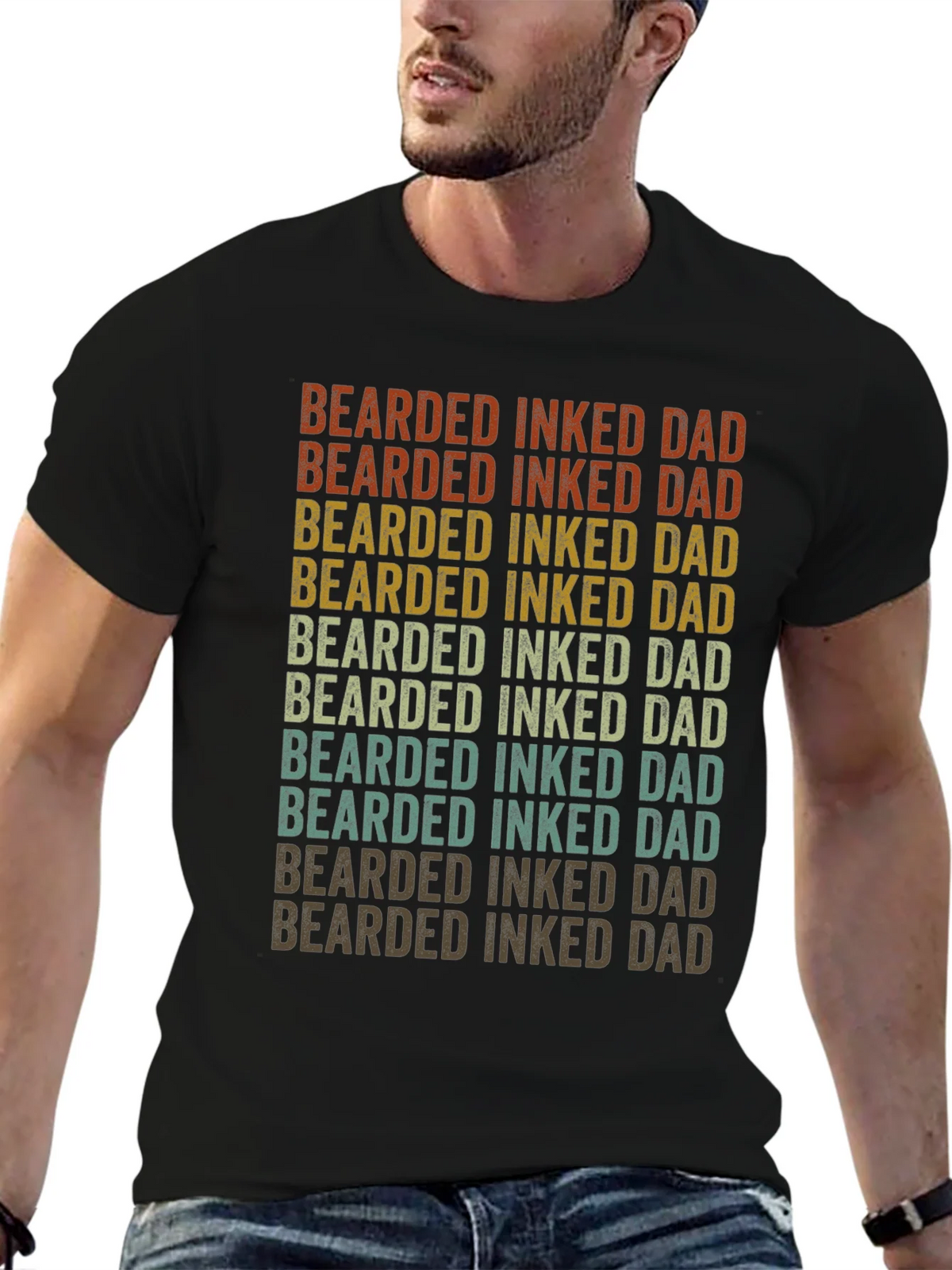 Bearded Inked Dad Graphic Tee product image 6