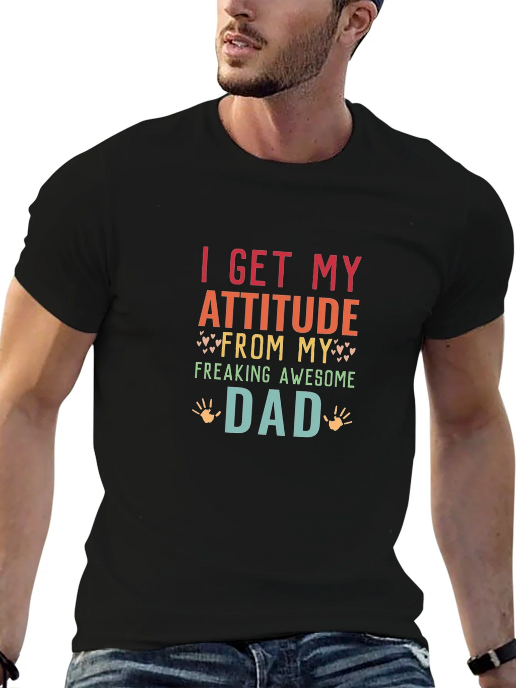 Awesome Dad Tee - I Get My Attitude From My product image 6