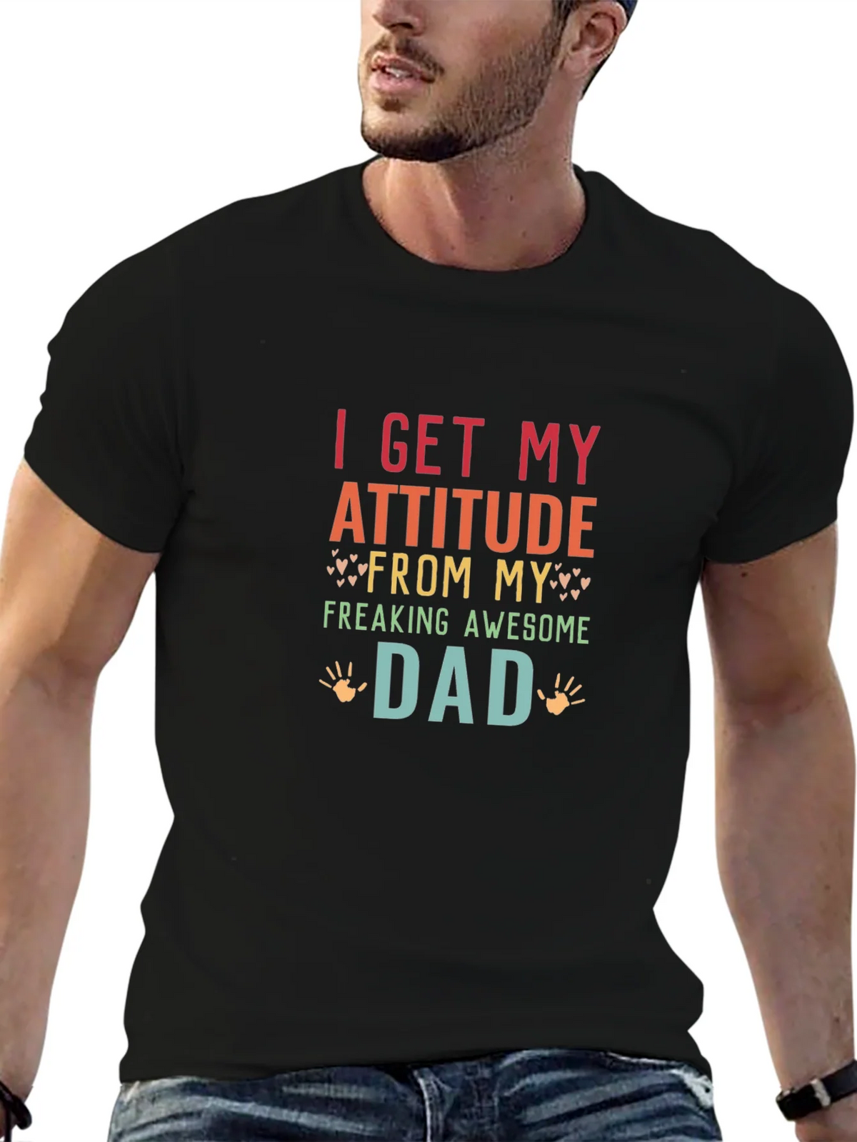 Awesome Dad Tee - I Get My Attitude From My product image 6
