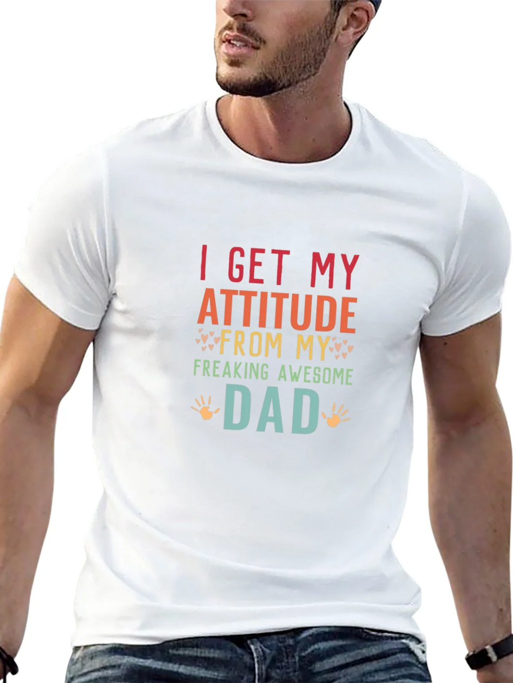 Awesome Dad Tee - I Get My Attitude From My product image 12