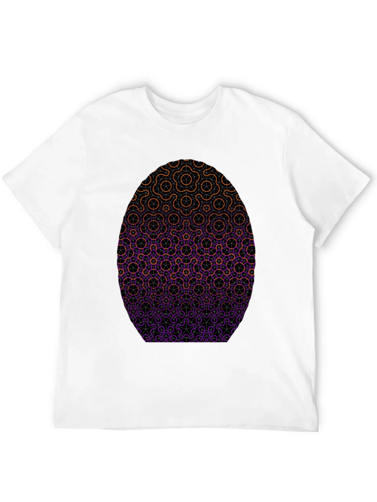 Geometric Egg Design Black T-Shirt product image 11