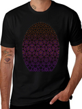 Geometric Egg Design Black T-Shirt product image 1
