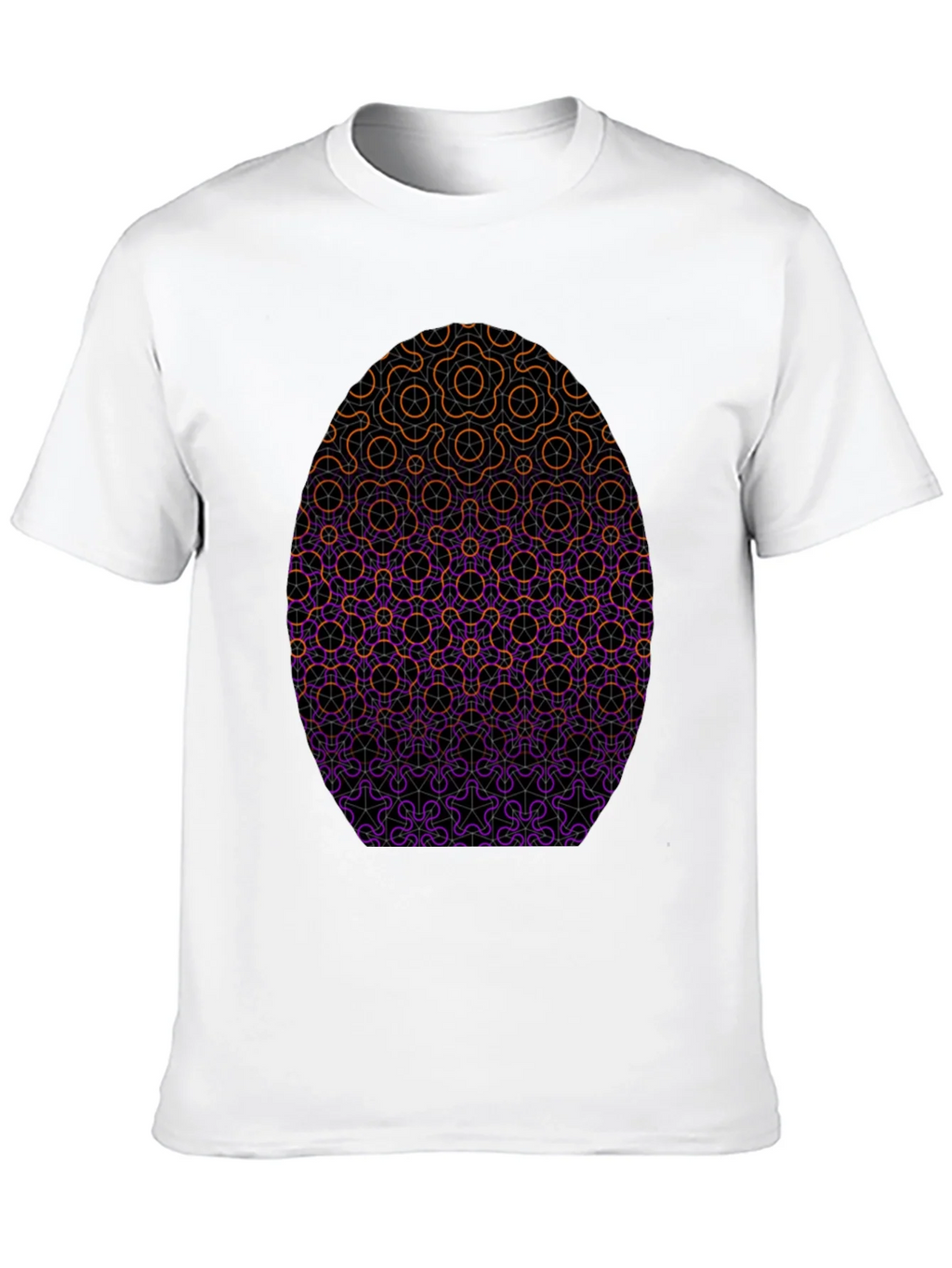Geometric Egg Design Black T-Shirt product image 9