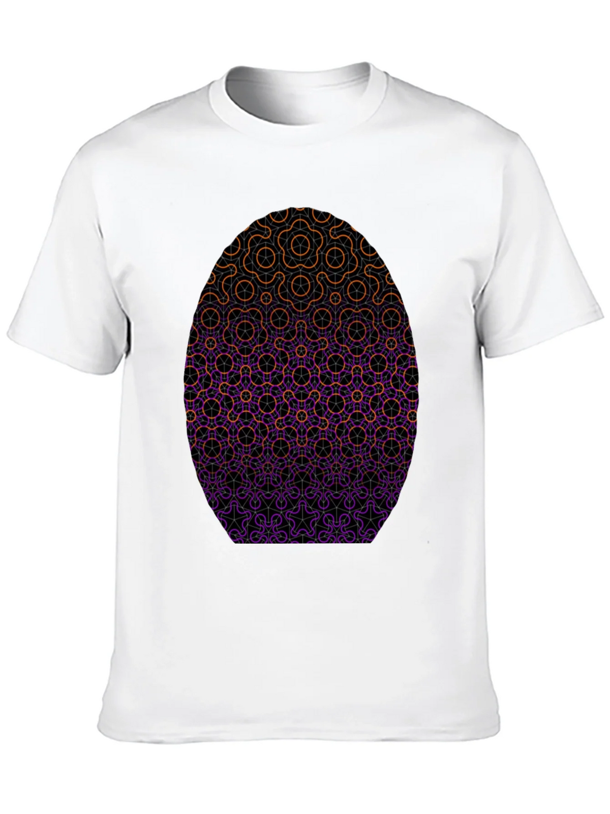 Geometric Egg Design Black T-Shirt product image 9