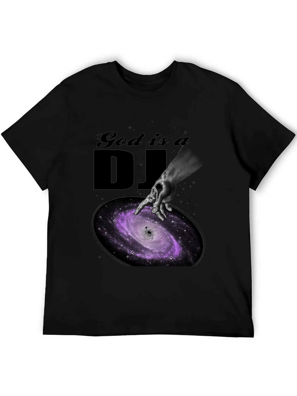 God is a DJ Graphic T-Shirt - Unique Galaxy Design product image 5