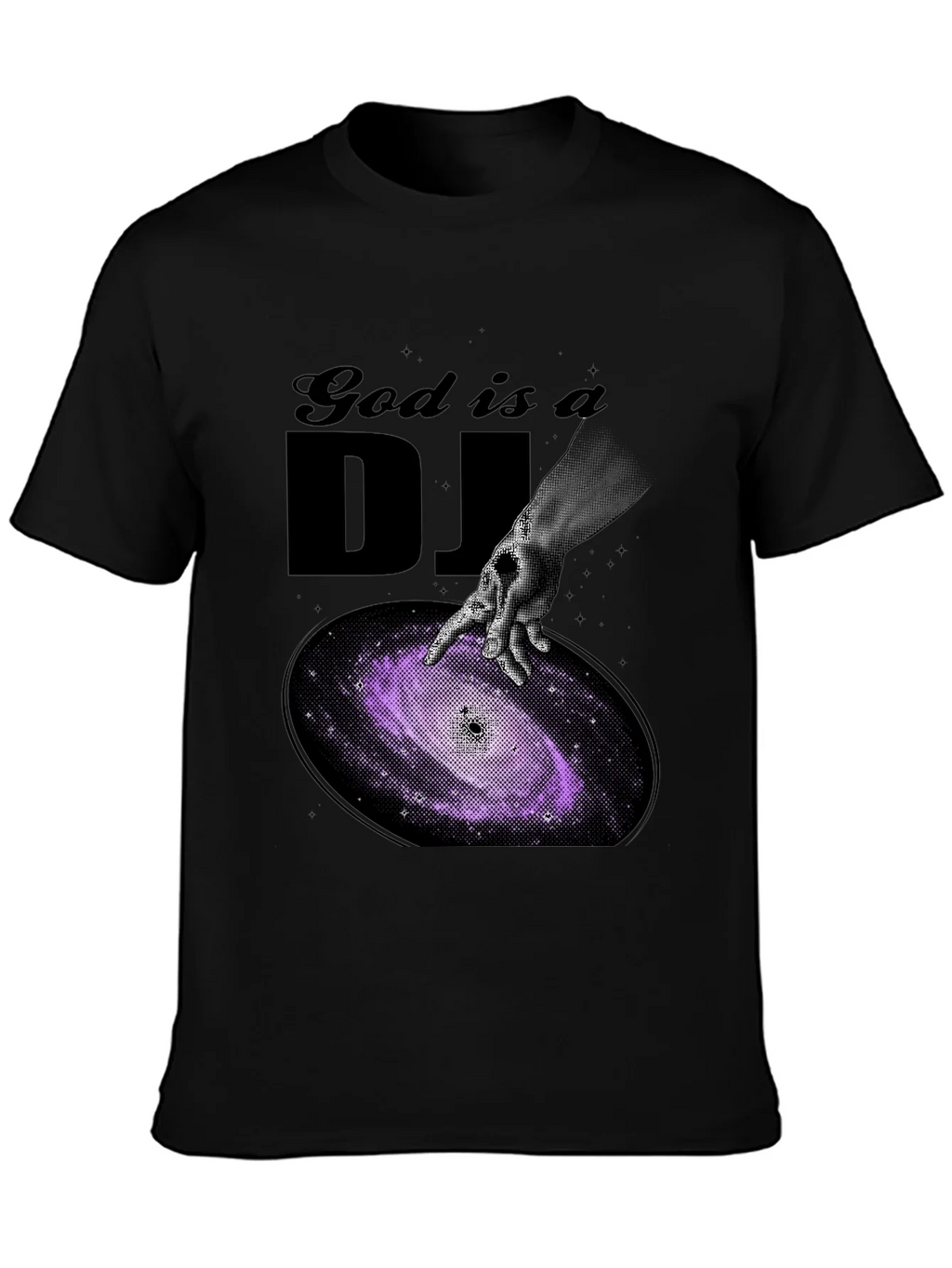 God is a DJ Graphic T-Shirt - Unique Galaxy Design product image 3