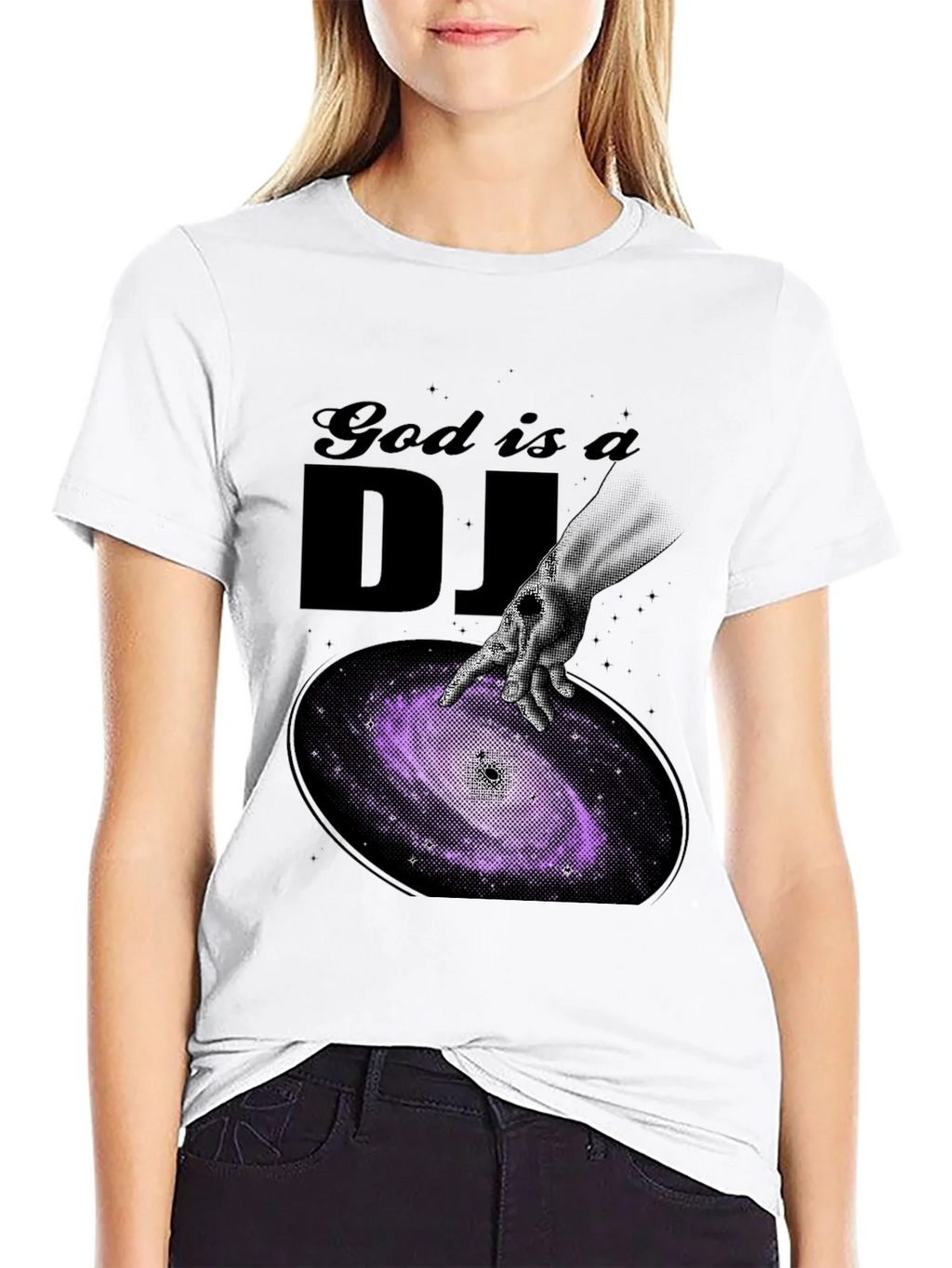 God is a DJ Graphic T-Shirt - Unique Galaxy Design product image 8