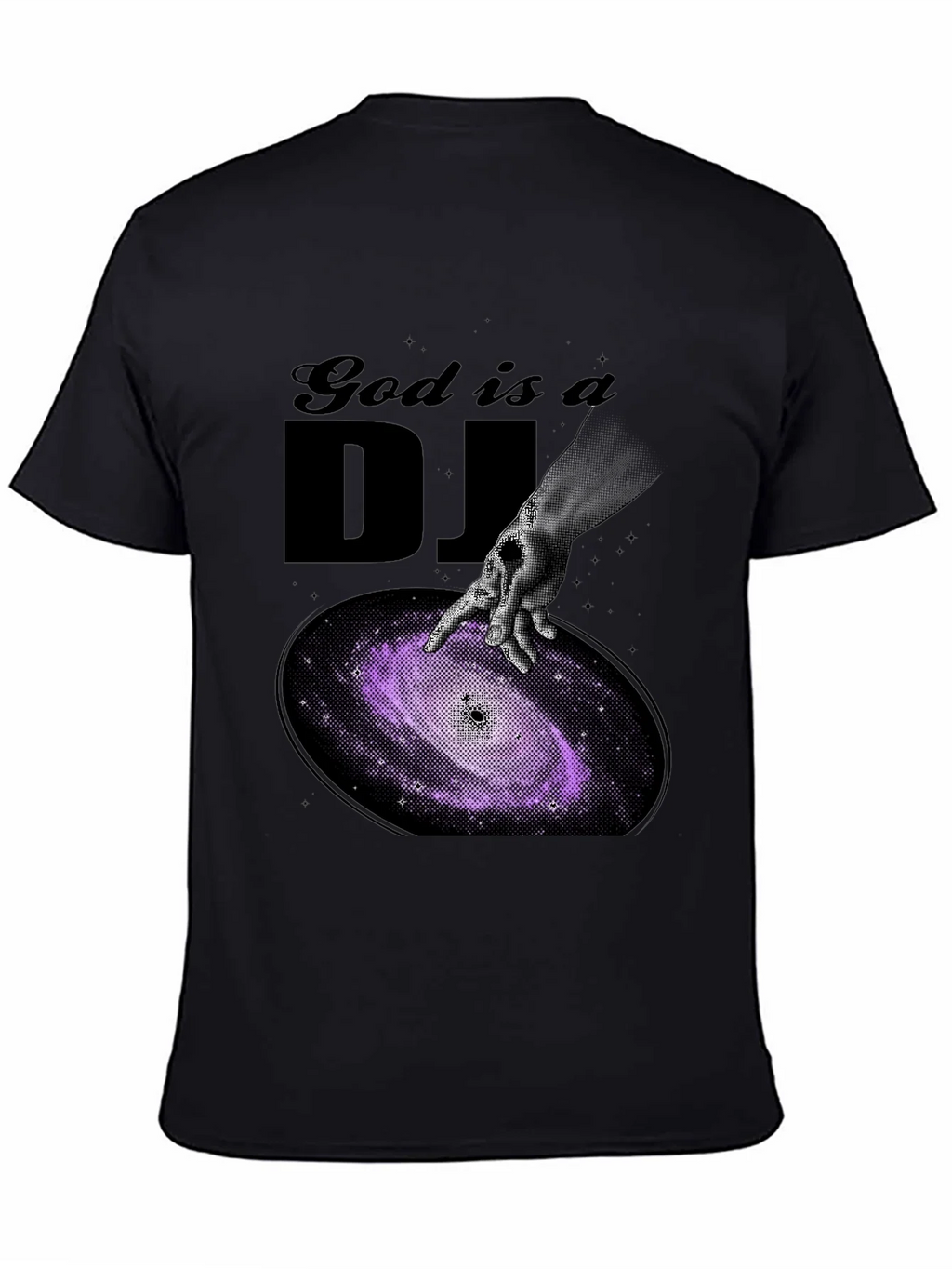 God is a DJ Graphic T-Shirt - Unique Galaxy Design product image 4