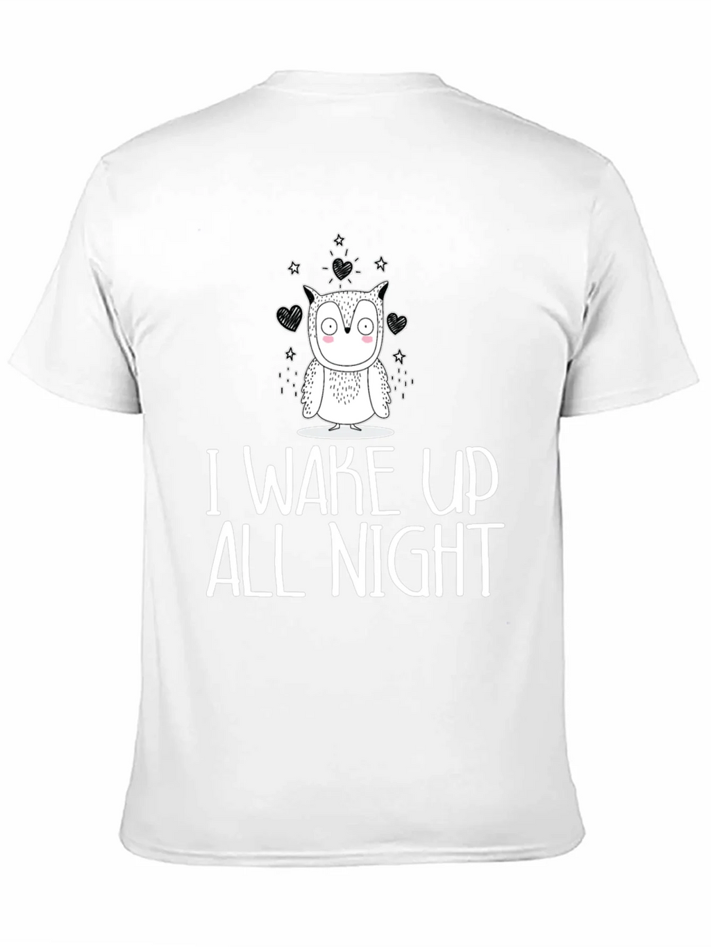 Owl I Wake Up All Night Graphic Tee - Black Cotton T-Shirt product image 10