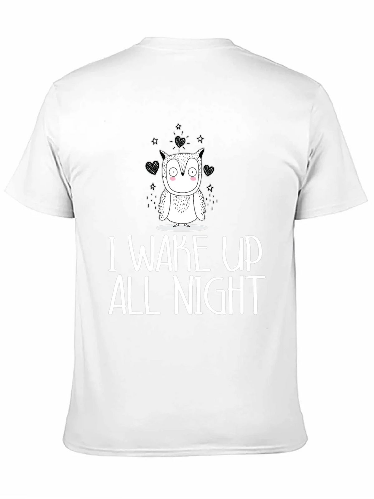Owl I Wake Up All Night Graphic Tee - Black Cotton T-Shirt product image 10