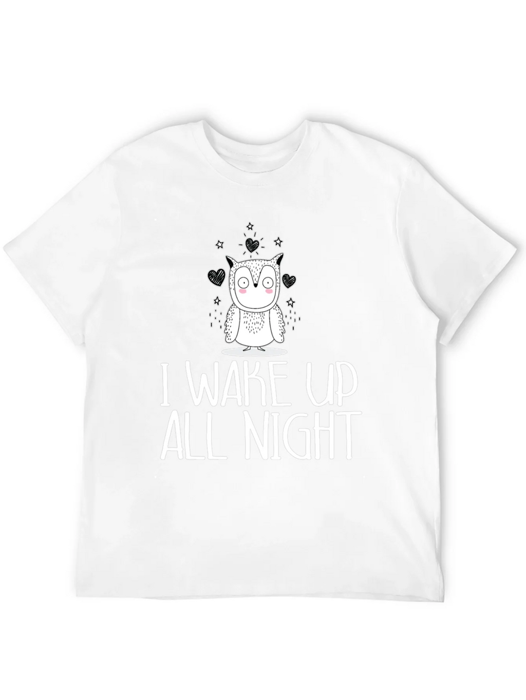 Owl I Wake Up All Night Graphic Tee - Black Cotton T-Shirt product image 11