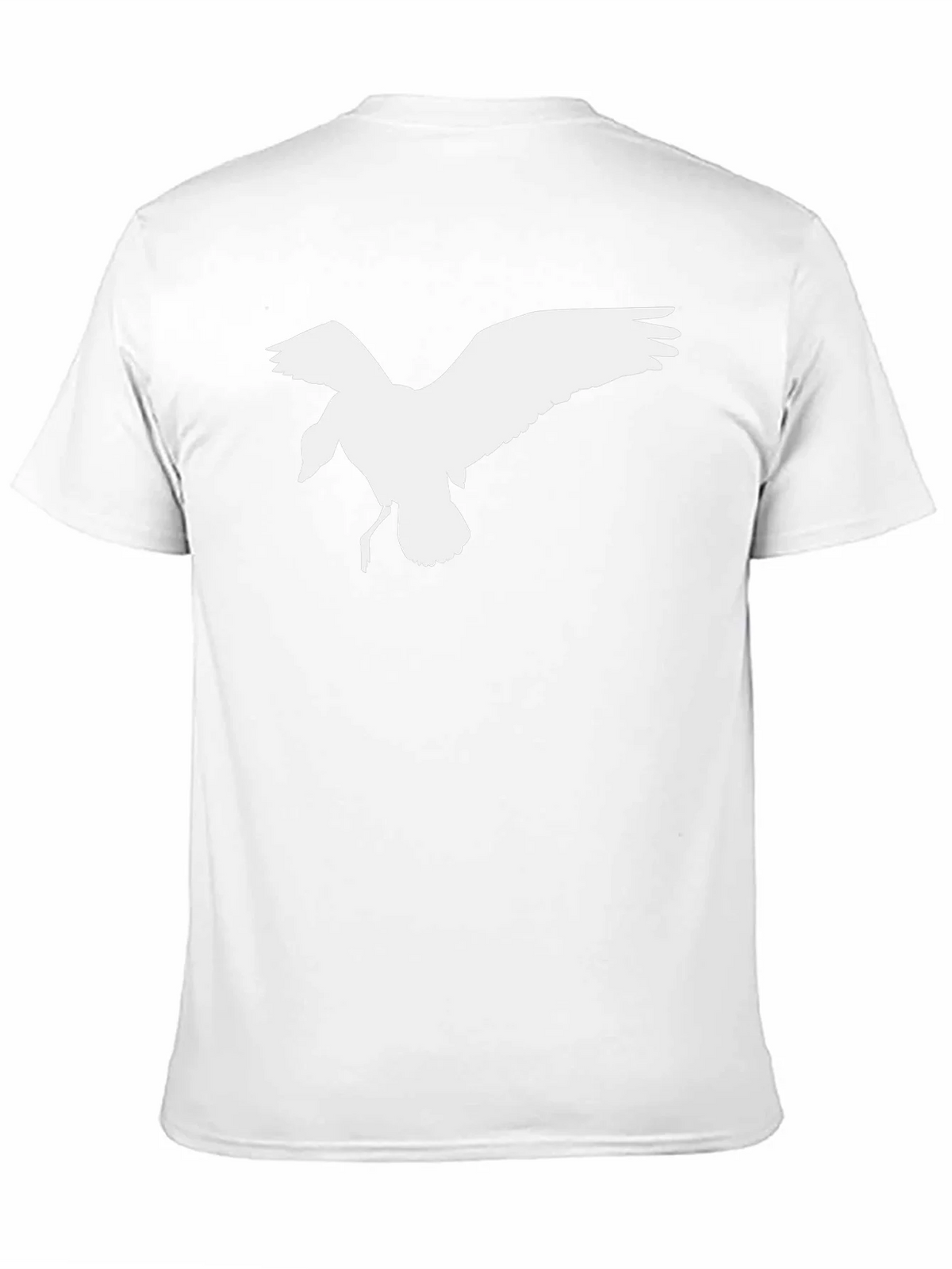 Black T-Shirt with White Bird Graphic product image 10
