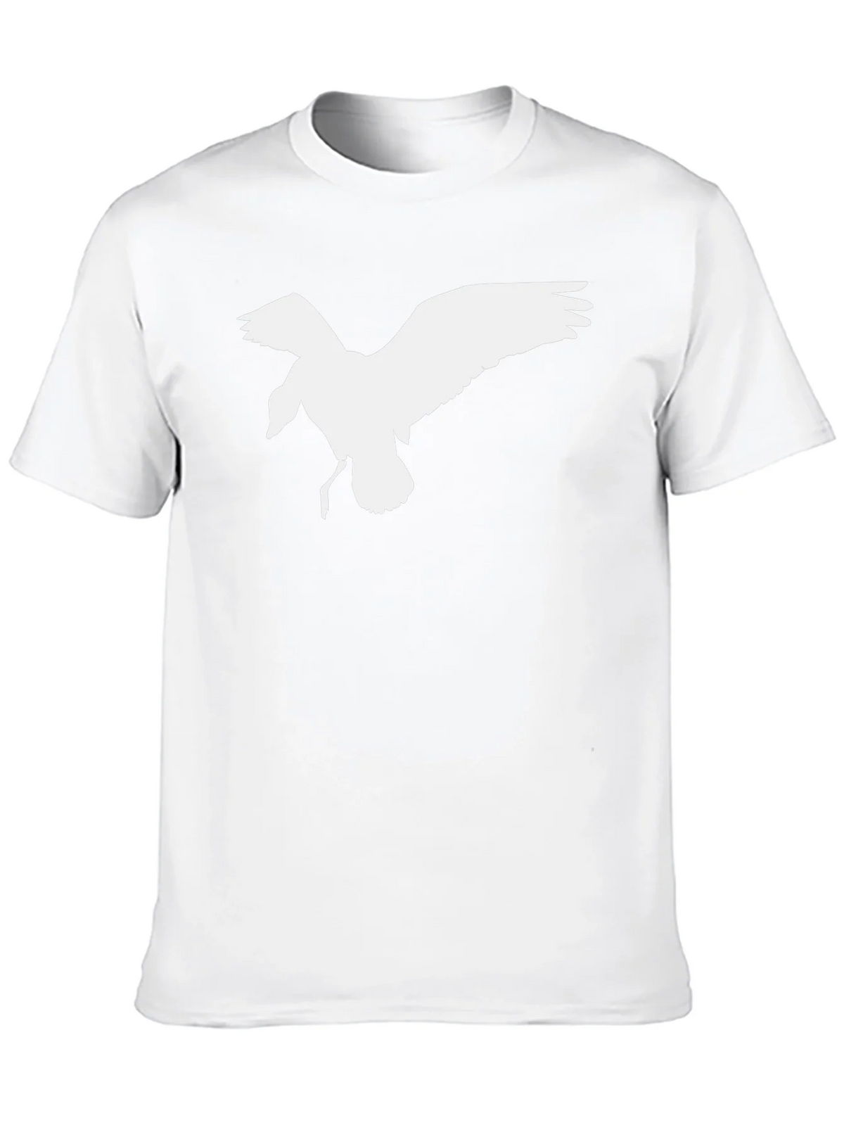 Black T-Shirt with White Bird Graphic product image 9