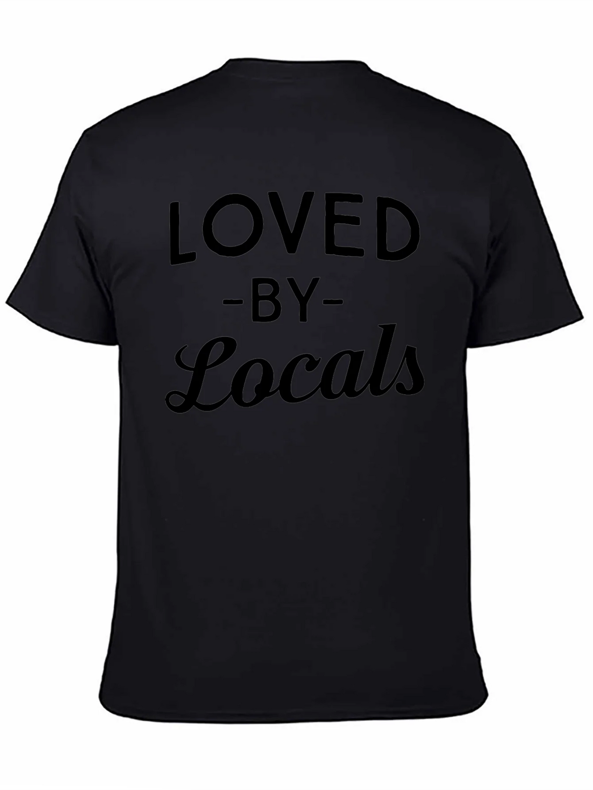 Loved by Locals Black Graphic T-Shirt product image 4