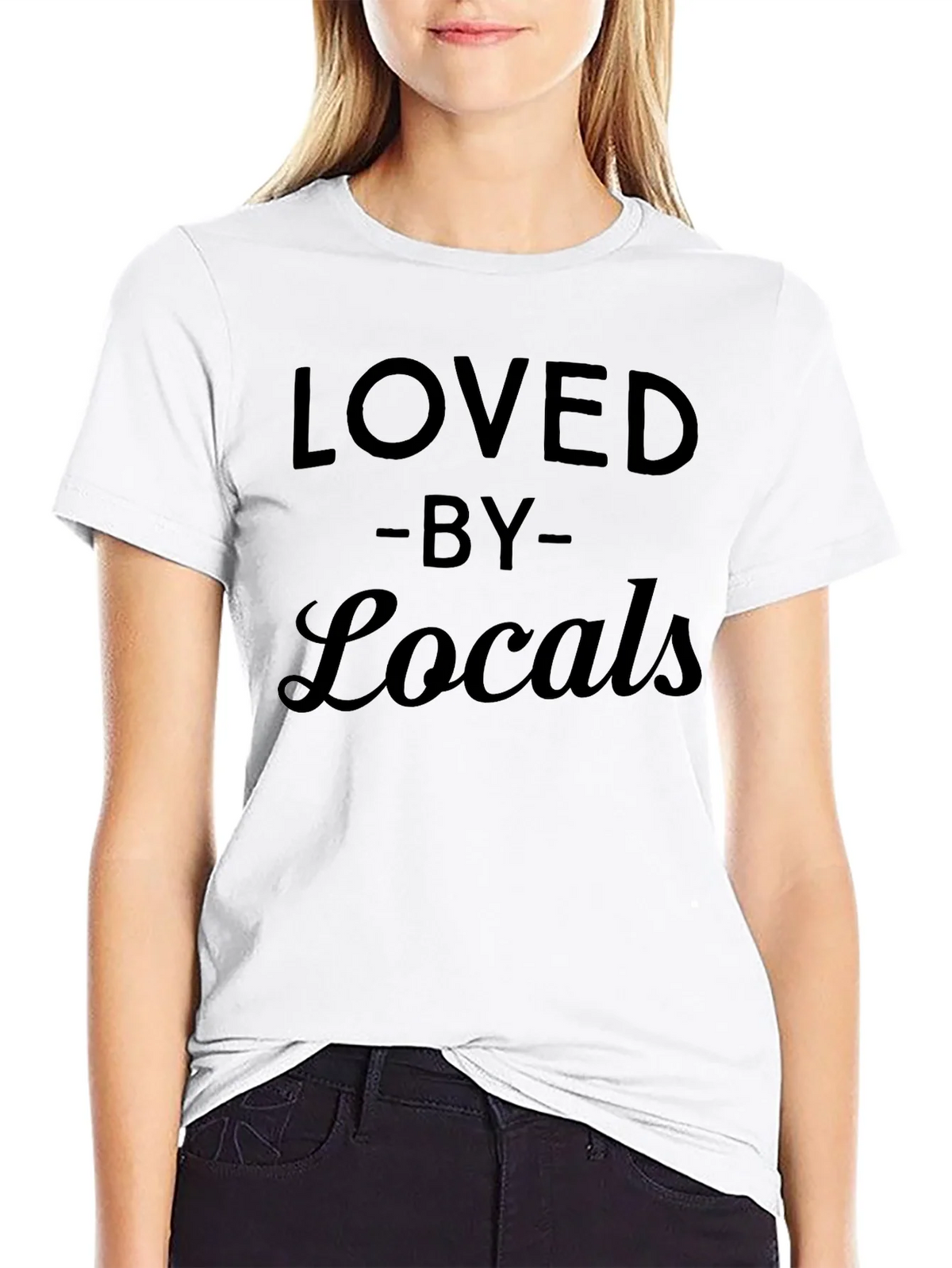 Loved by Locals Black Graphic T-Shirt product image 8