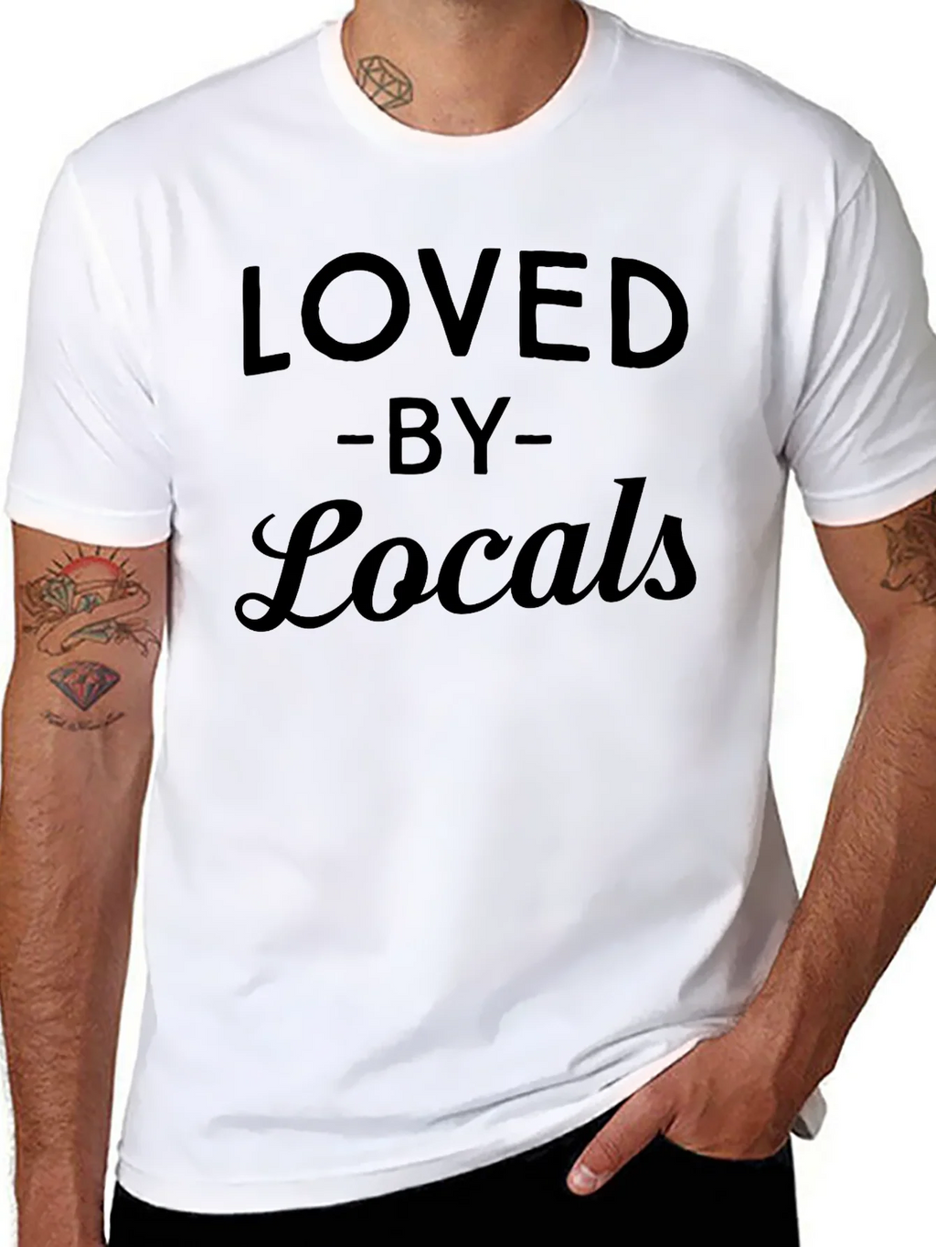 Loved by Locals Black Graphic T-Shirt product image 7