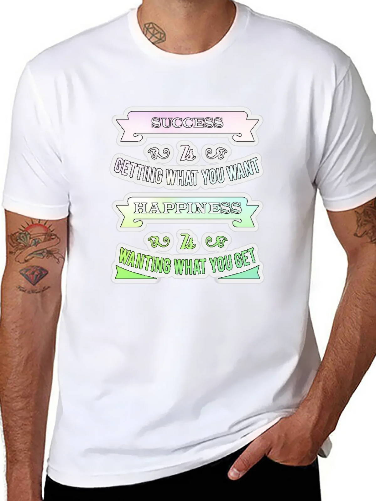 Success Happiness Mens T-Shirt - Inspirational Graphic Tee product image 7