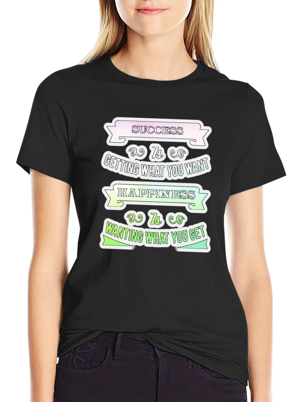 Success Happiness Mens T-Shirt - Inspirational Graphic Tee product image 2