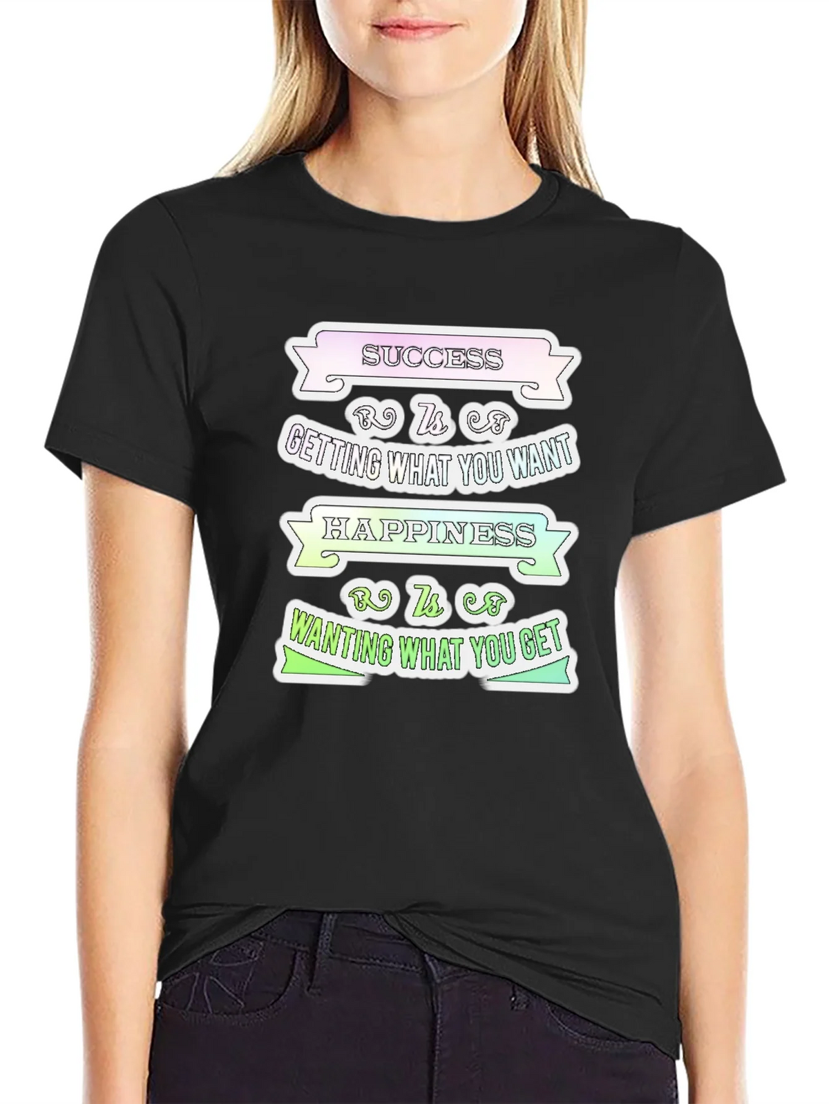 Success Happiness Mens T-Shirt - Inspirational Graphic Tee product image 2