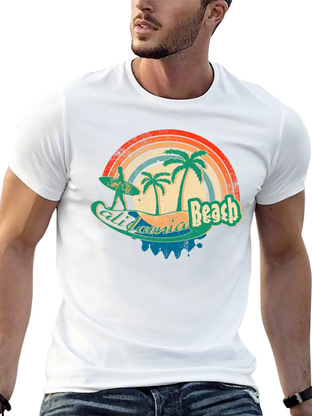 California Beach Retro Surf T-Shirt product image 12