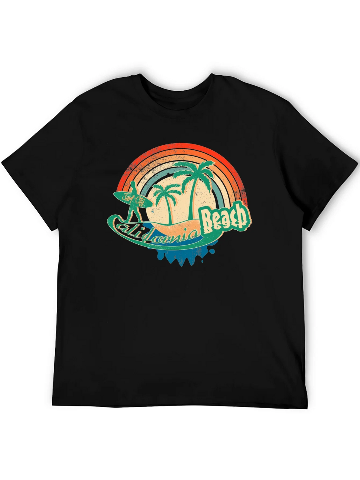 California Beach Retro Surf T-Shirt product image 5