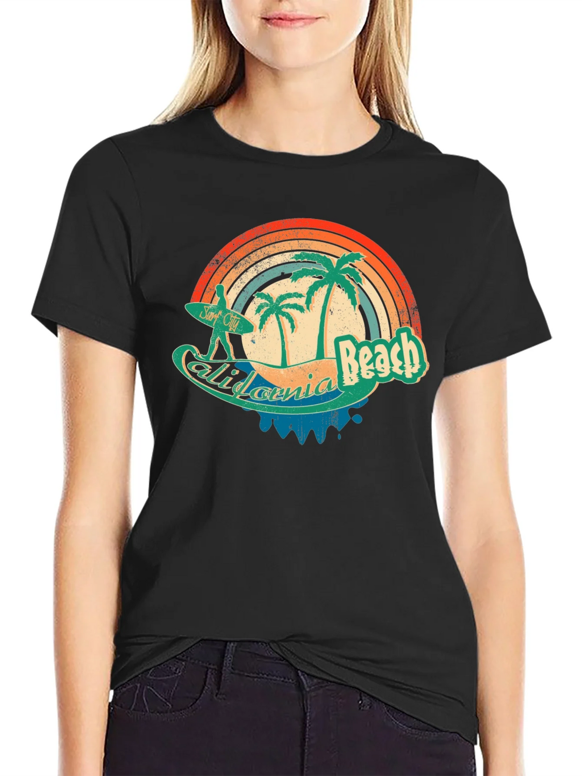 California Beach Retro Surf T-Shirt product image 2