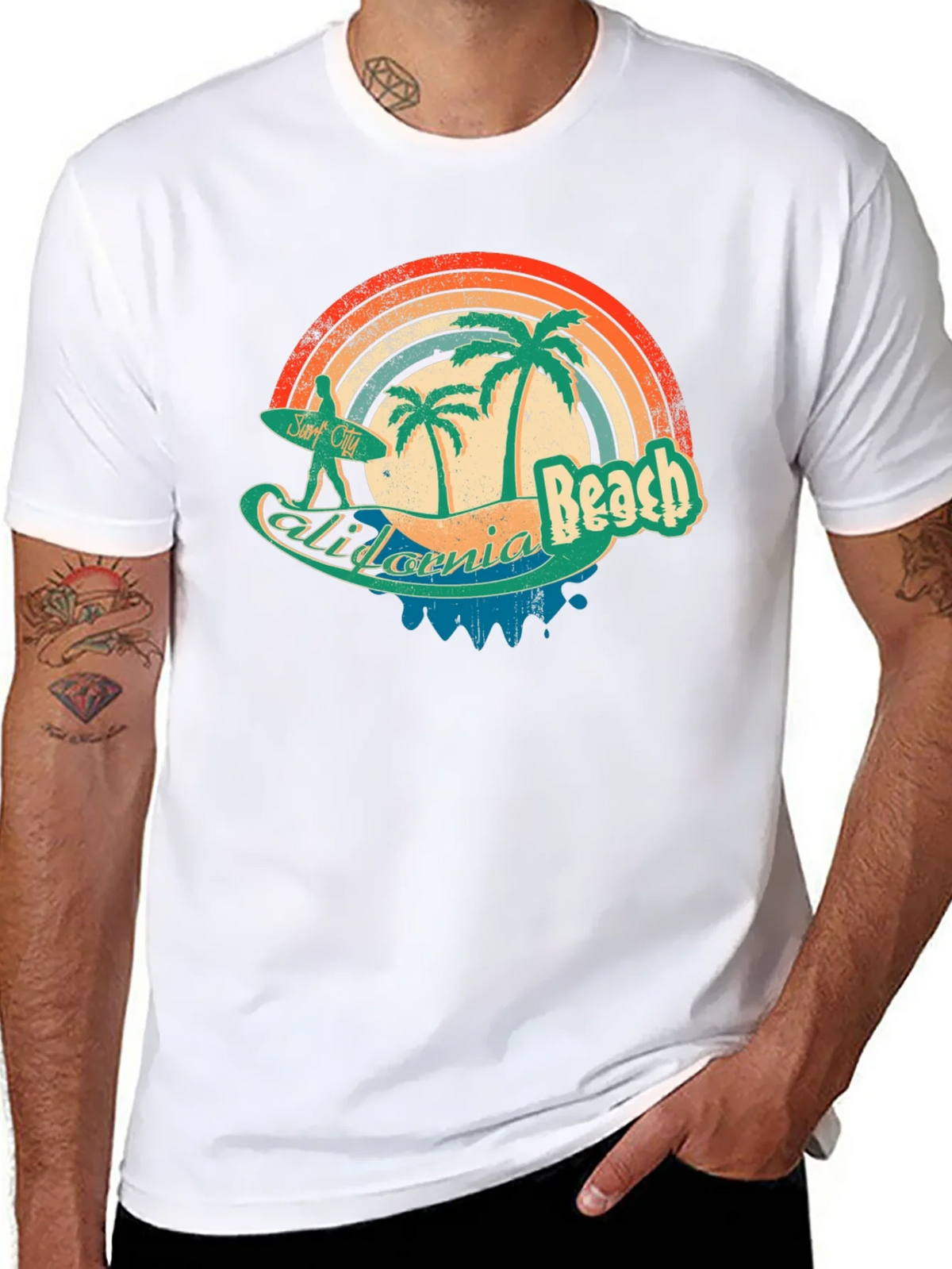 California Beach Retro Surf T-Shirt product image 7