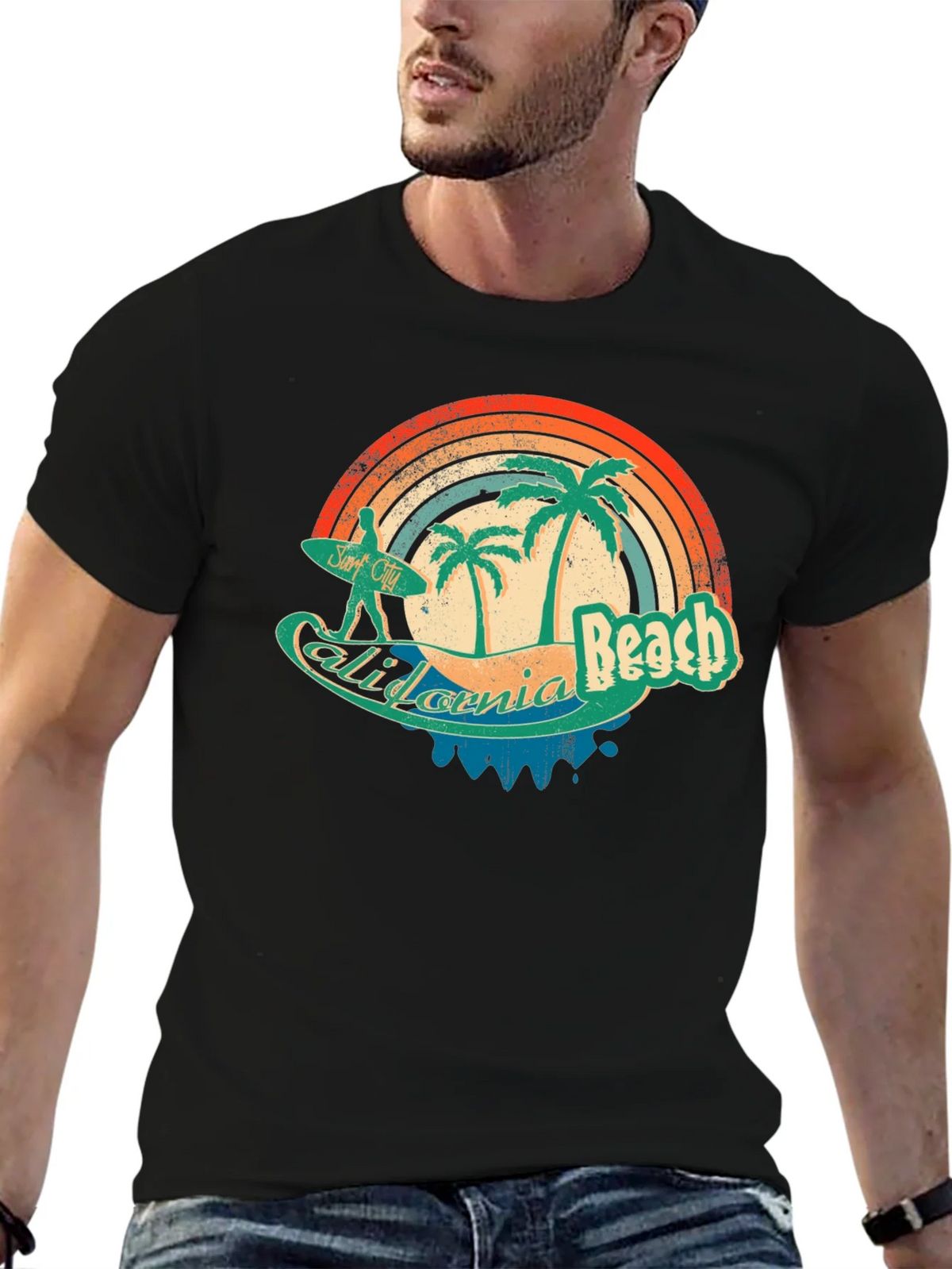 California Beach Retro Surf T-Shirt product image 6