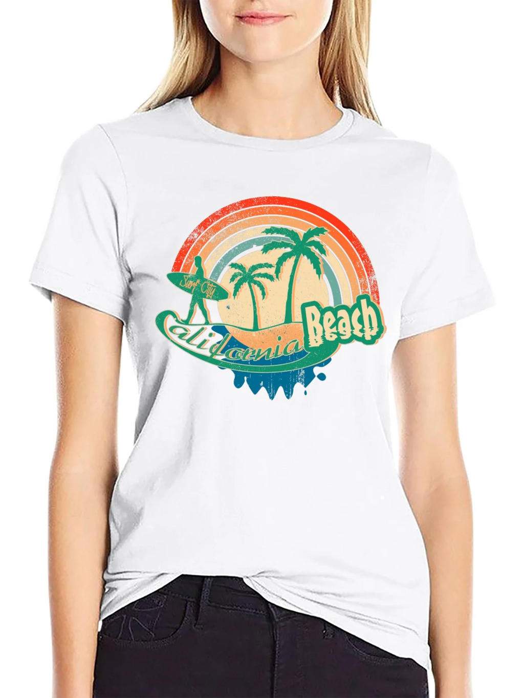 California Beach Retro Surf T-Shirt product image 8