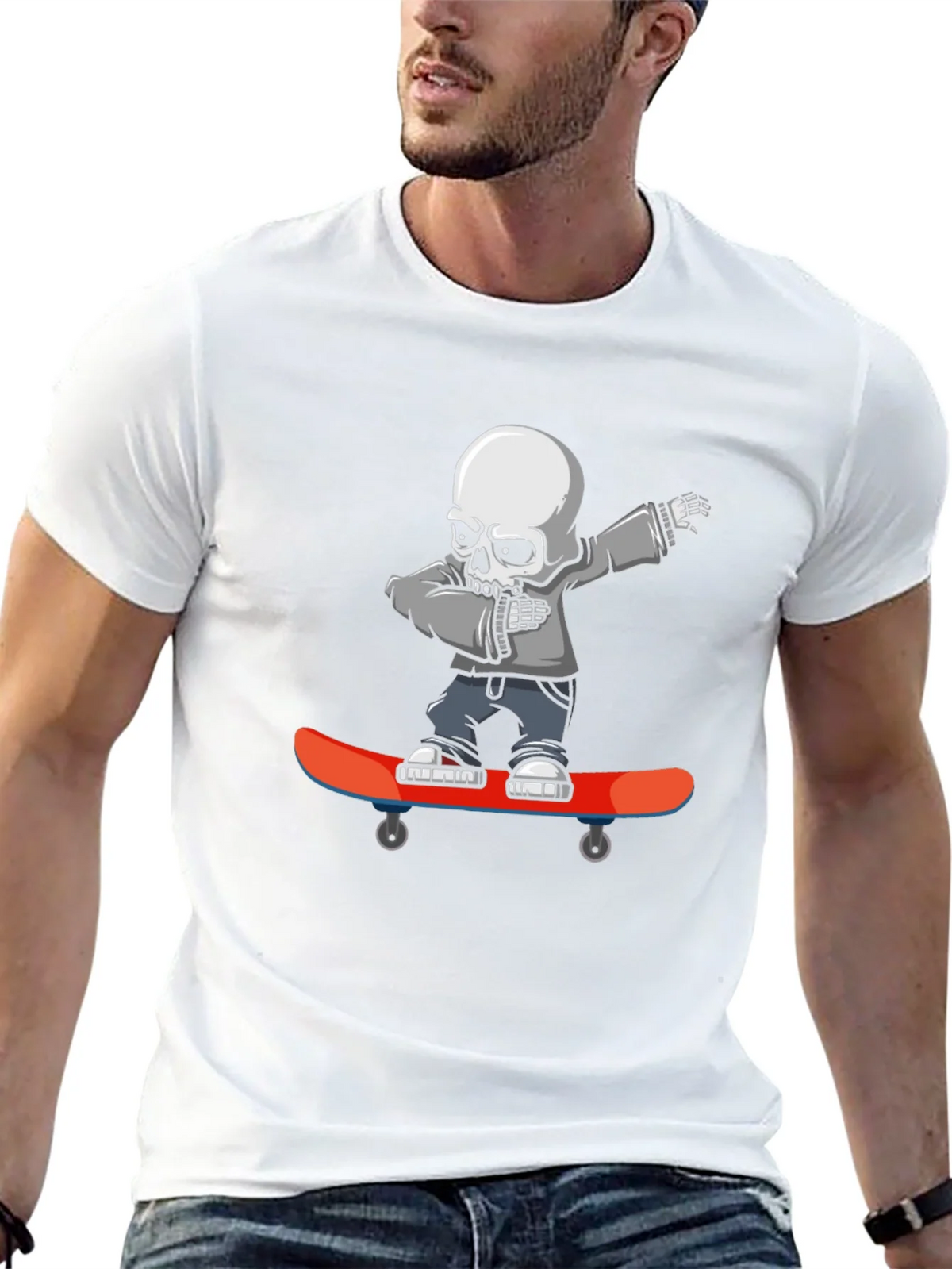 Skateboard Skeleton Graphic T-Shirt product image 12