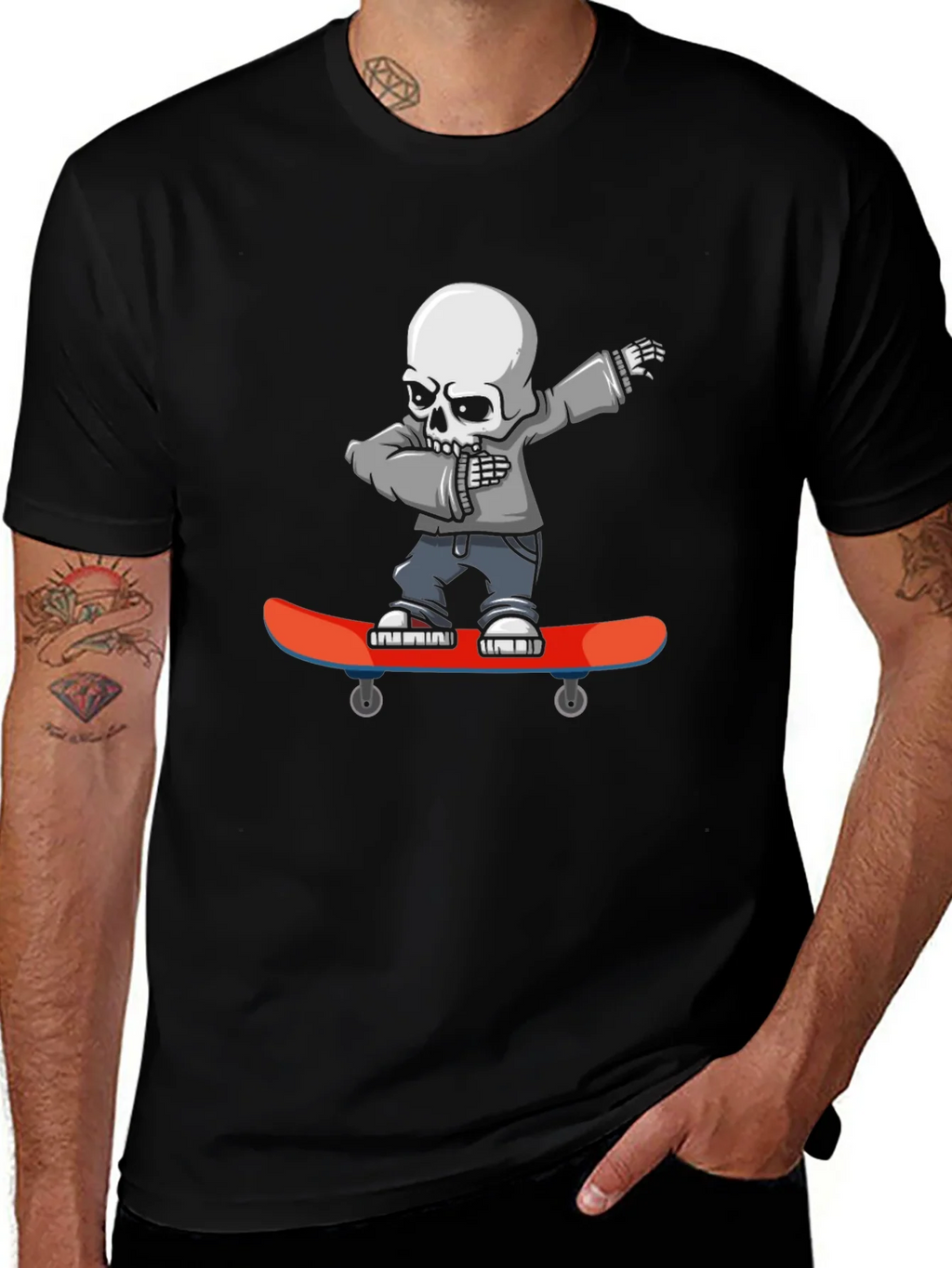 Skateboard Skeleton Graphic T-Shirt product image 1