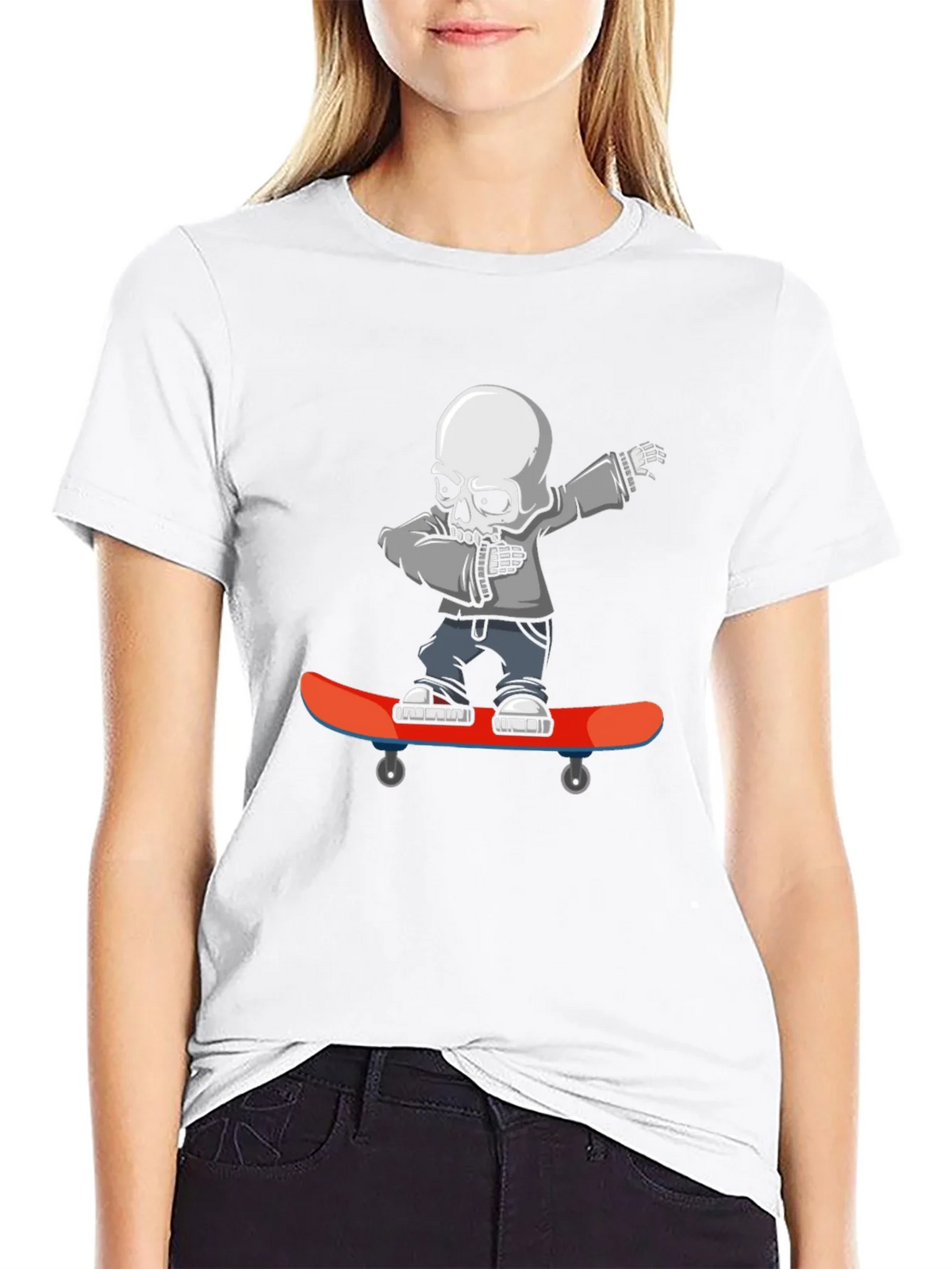 Skateboard Skeleton Graphic T-Shirt product image 8