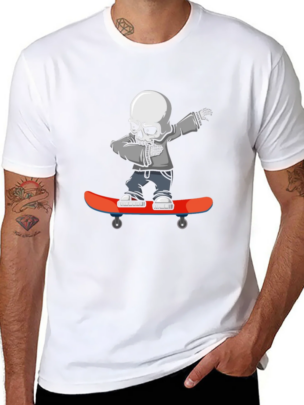 Skateboard Skeleton Graphic T-Shirt product image 7