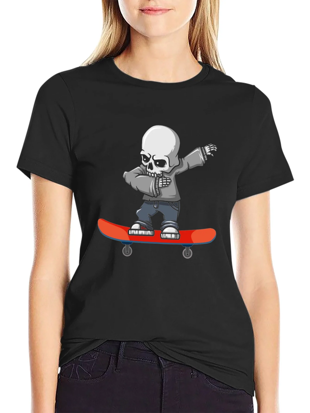 Skateboard Skeleton Graphic T-Shirt product image 2