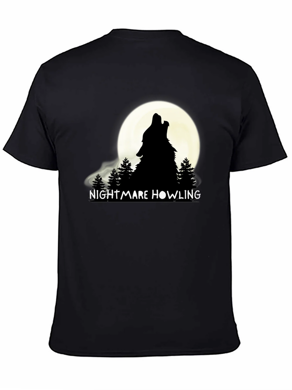 Nightmare Howling Wolf Graphic T-Shirt product image 4