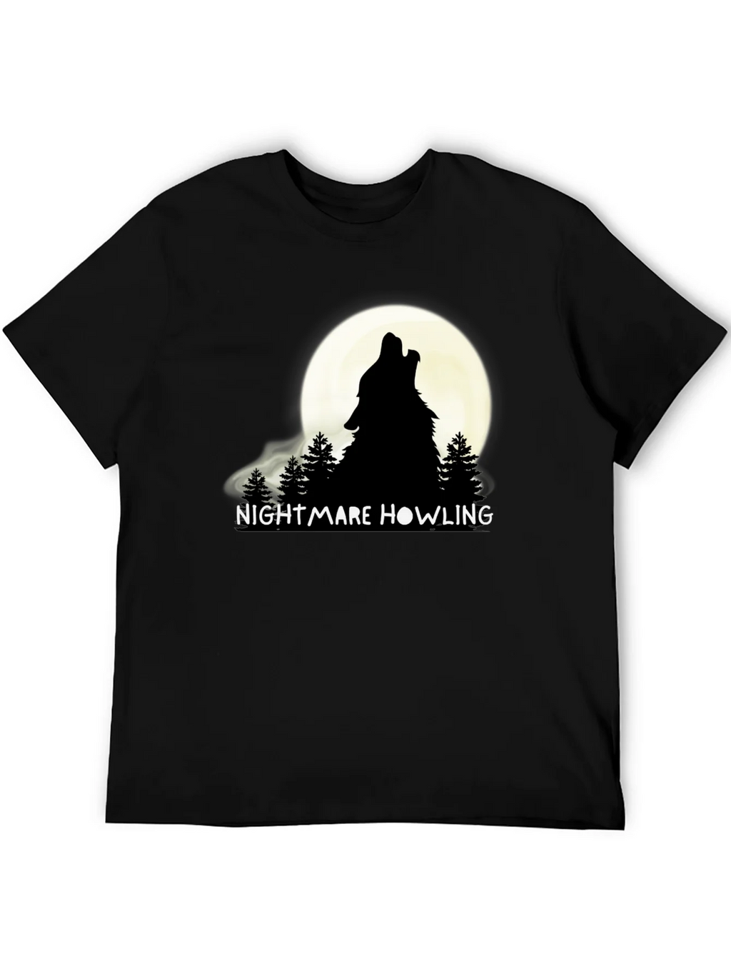 Nightmare Howling Wolf Graphic T-Shirt product image 5