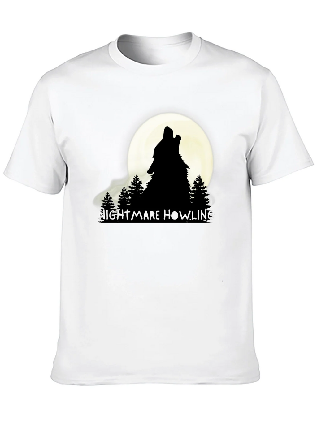 Nightmare Howling Wolf Graphic T-Shirt product image 9