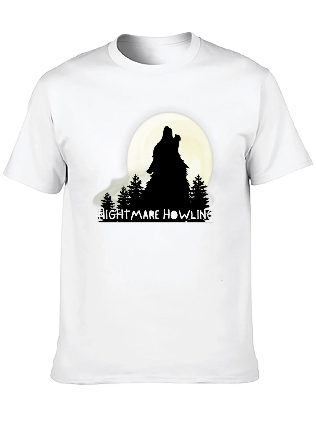 Nightmare Howling Wolf Graphic T-Shirt product image 9