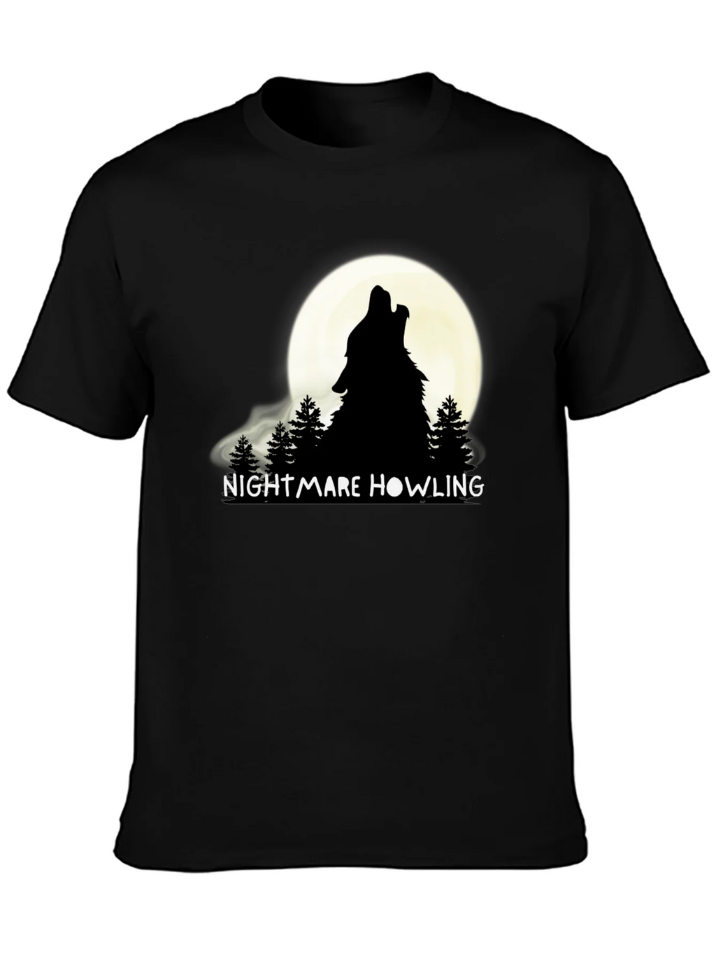 Nightmare Howling Wolf Graphic T-Shirt product image 3