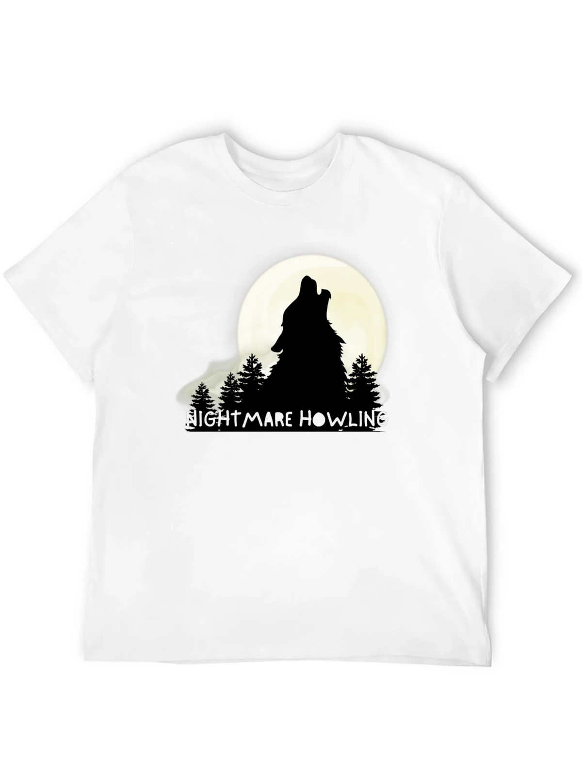 Nightmare Howling Wolf Graphic T-Shirt product image 11
