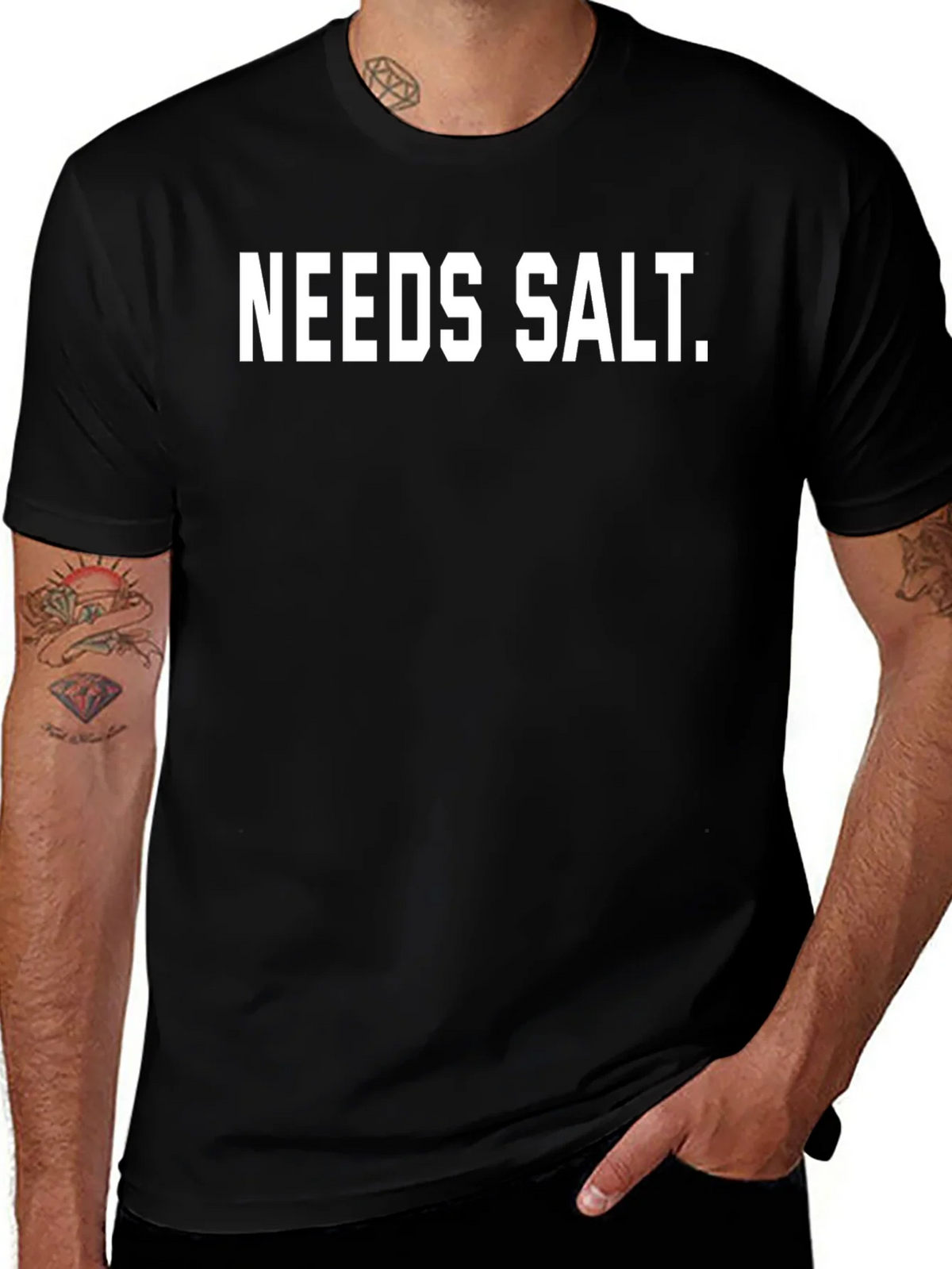 Needs Salt T-Shirt - Funny Foodie Tee product image 1